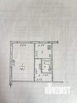 1-к квартира, вторичка, 32м2, 2/5 этаж