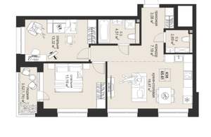 2-к квартира, вторичка, 66м2, 3/5 этаж