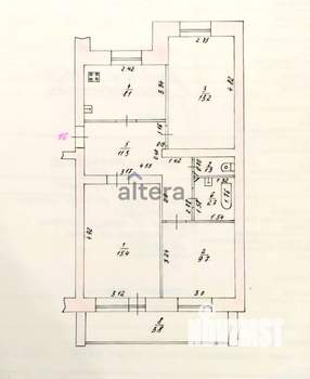 3-к квартира, вторичка, 66м2, 5/5 этаж