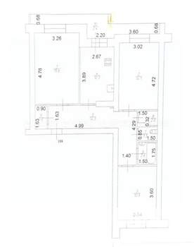 3-к квартира, вторичка, 75м2, 6/9 этаж