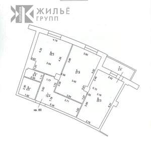 2-к квартира, вторичка, 80м2, 2/22 этаж