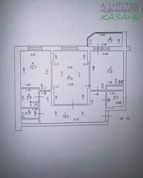 2-к квартира, вторичка, 61м2, 15/18 этаж