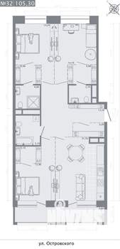 3-к квартира, вторичка, 105м2, 5/8 этаж