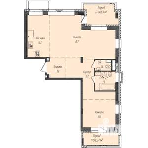 2-к квартира, вторичка, 76м2, 2/4 этаж