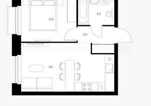 1-к квартира, вторичка, 36м2, 7/26 этаж
