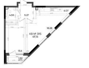 2-к квартира, вторичка, 49м2, 10/23 этаж