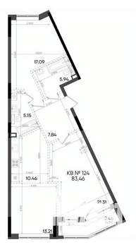 3-к квартира, вторичка, 83м2, 8/9 этаж