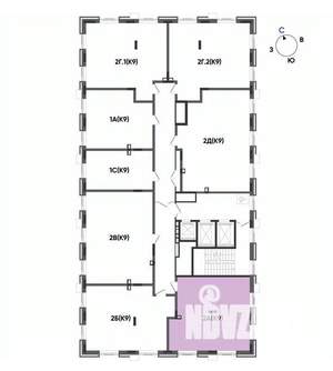 2-к квартира, вторичка, 56м2, 9/22 этаж