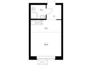 Студия квартира, вторичка, 22м2, 5/17 этаж