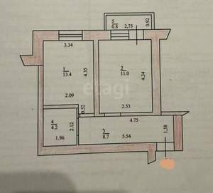 1-к квартира, вторичка, 37м2, 3/6 этаж