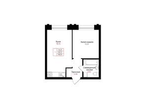 1-к квартира, вторичка, 40м2, 16/25 этаж