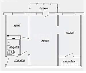 2-к квартира, вторичка, 41м2, 5/5 этаж