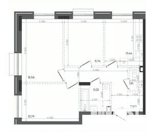 3-к квартира, вторичка, 71м2, 2/14 этаж