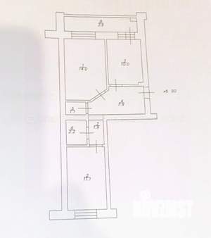 2-к квартира, вторичка, 52м2, 5/9 этаж
