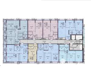 1-к квартира, строящийся дом, 43м2, 8/18 этаж