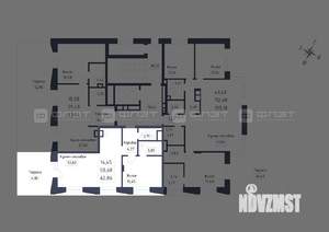 1-к квартира, вторичка, 63м2, 2/5 этаж