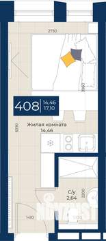 1-к квартира, вторичка, 17м2, 4/5 этаж