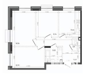 3-к квартира, вторичка, 71м2, 10/14 этаж