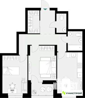 2-к квартира, вторичка, 67м2, 7/18 этаж