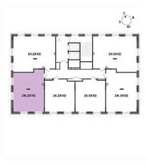 2-к квартира, вторичка, 62м2, 4/14 этаж