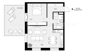 1-к квартира, вторичка, 73м2, 2/5 этаж