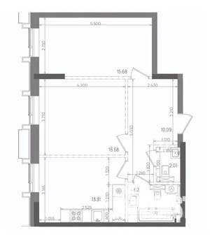 2-к квартира, вторичка, 61м2, 7/22 этаж