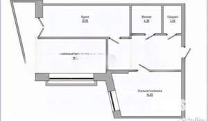 2-к квартира, вторичка, 61м2, 9/17 этаж