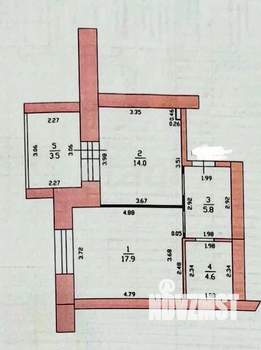 1-к квартира, вторичка, 42м2, 9/10 этаж