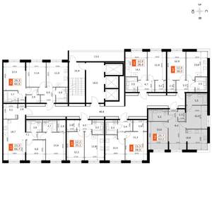 3-к квартира, вторичка, 64м2, 17/19 этаж