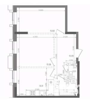 2-к квартира, вторичка, 61м2, 11/22 этаж