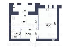 1-к квартира, вторичка, 45м2, 8/10 этаж