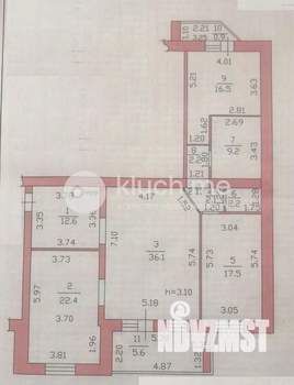 3-к квартира, вторичка, 121м2, 7/10 этаж