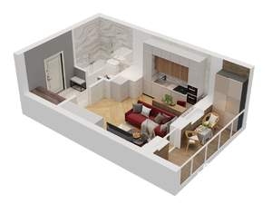 1-к квартира, строящийся дом, 30м2, 12/23 этаж