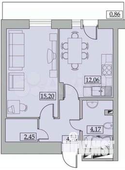 1-к квартира, вторичка, 38м2, 11/19 этаж