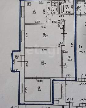 3-к квартира, вторичка, 73м2, 4/6 этаж