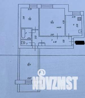 3-к квартира, вторичка, 62м2, 7/9 этаж
