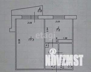 1-к квартира, вторичка, 33м2, 3/9 этаж