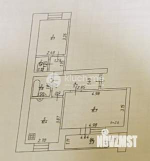 2-к квартира, вторичка, 46м2, 1/10 этаж