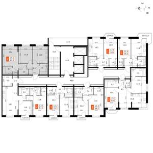 2-к квартира, вторичка, 61м2, 13/19 этаж