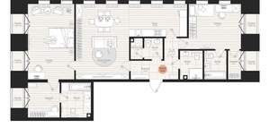 3-к квартира, строящийся дом, 125м2, 3/8 этаж