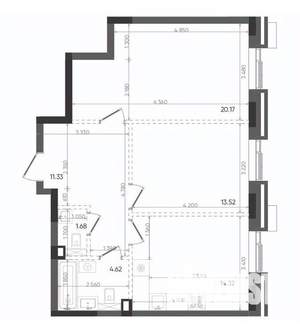 2-к квартира, вторичка, 66м2, 14/22 этаж