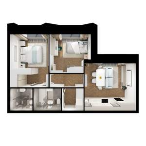 2-к квартира, вторичка, 55м2, 2/15 этаж