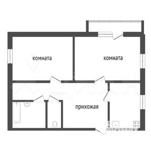 2-к квартира, вторичка, 52м2, 3/10 этаж