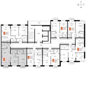 3-к квартира, вторичка, 68м2, 6/19 этаж