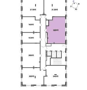 2-к квартира, строящийся дом, 66м2, 10/22 этаж