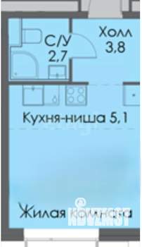 Студия квартира, вторичка, 20м2, 2/2 этаж