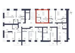 Студия квартира, вторичка, 27м2, 8/9 этаж