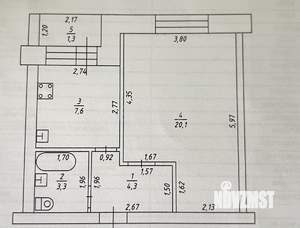 1-к квартира, вторичка, 35м2, 3/5 этаж