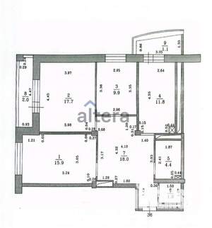 3-к квартира, вторичка, 83м2, 6/19 этаж