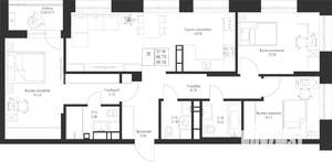 3-к квартира, вторичка, 88м2, 5/23 этаж
